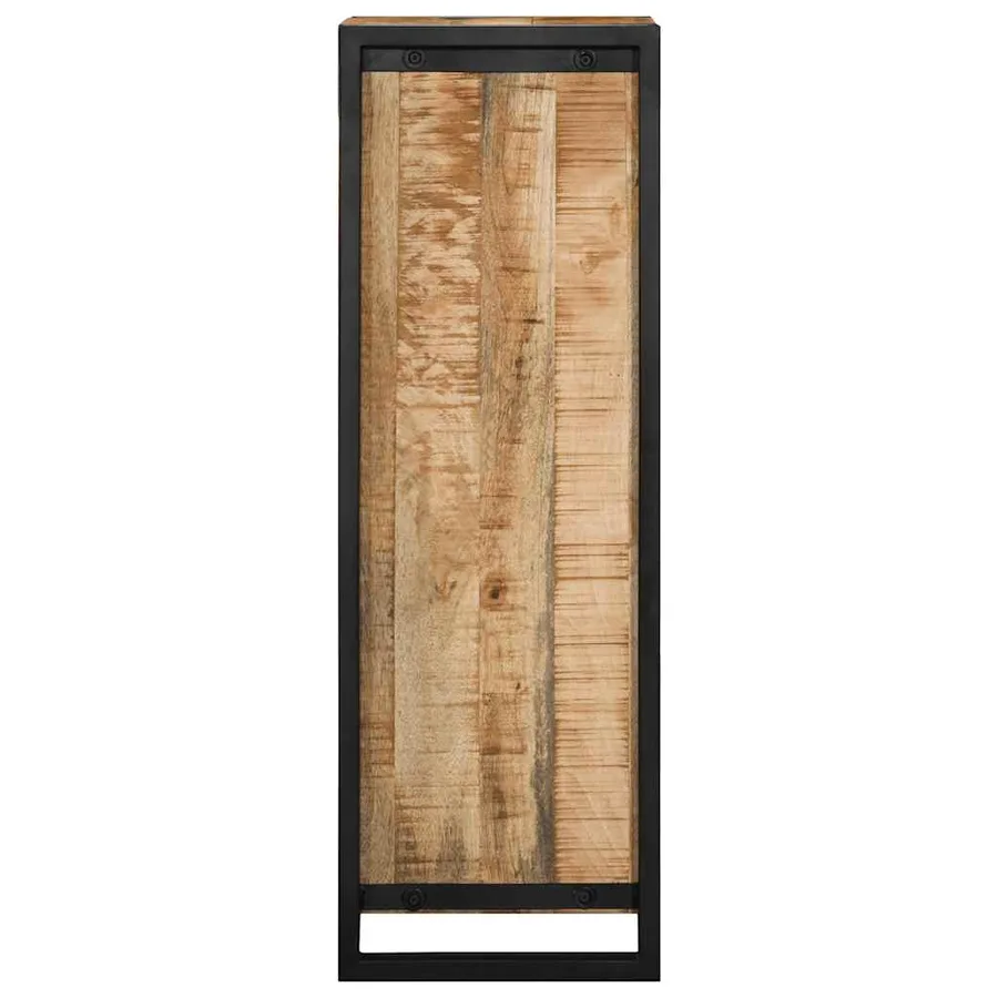 Armoire de salle de bain 40x30x90 cm bois manguier massif brut - 4