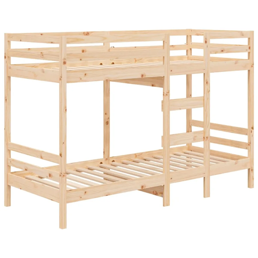 Lit superposé sans matelas 90x200 cm bois de pin massif - 4