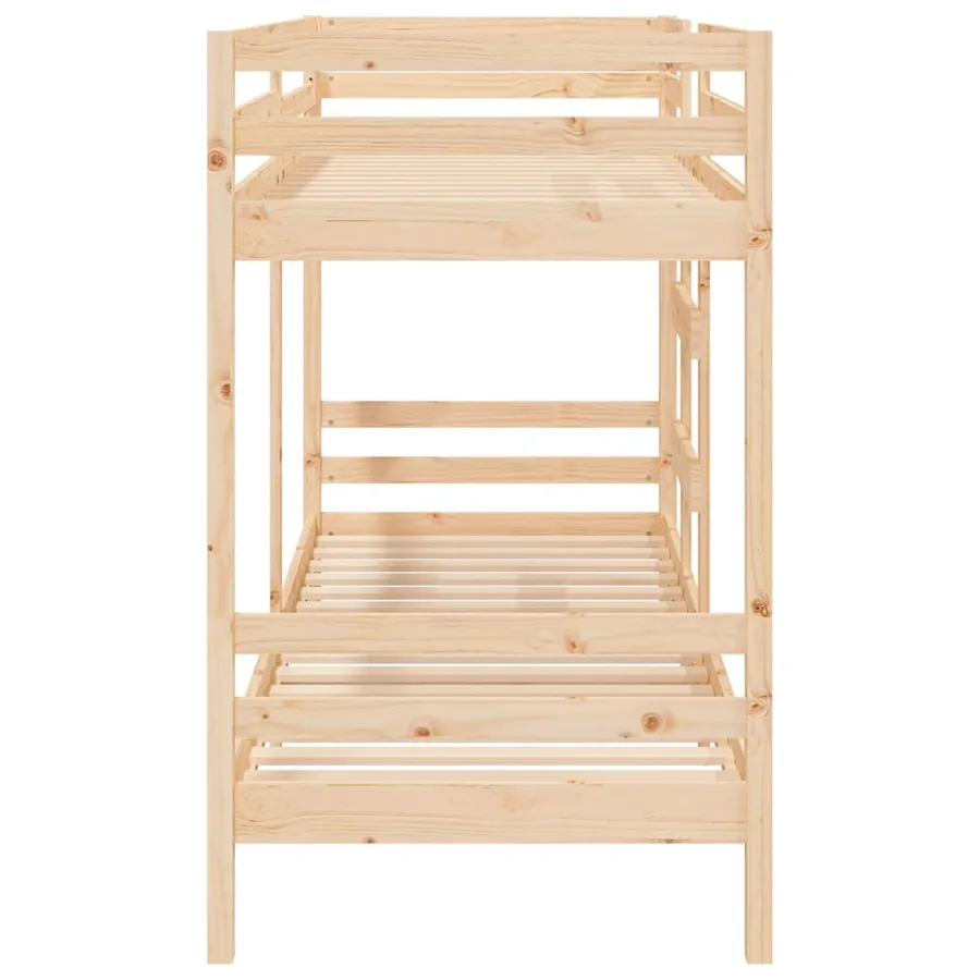 Lit superposé sans matelas 90x200 cm bois de pin massif - 6