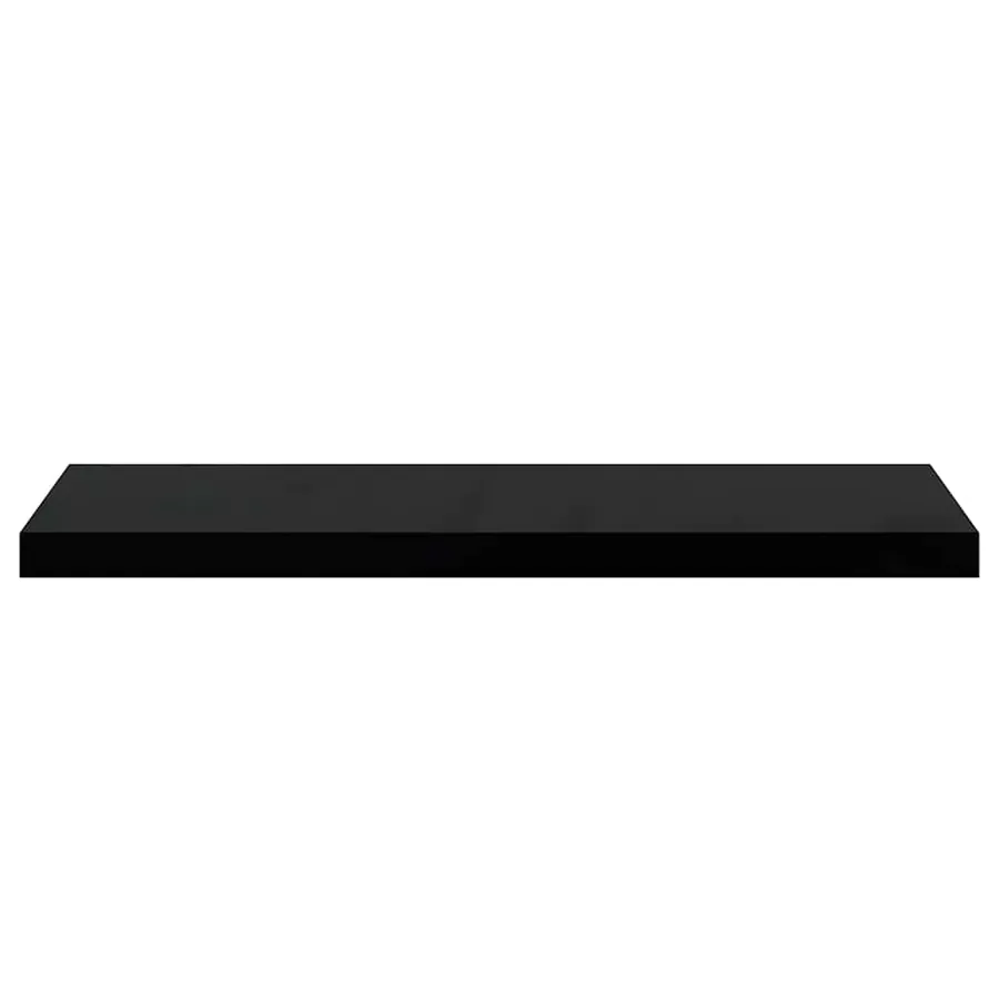Étagère murale flottante 4 pcs Noir brillant 80x23,5x3,8 cm MDF - 6