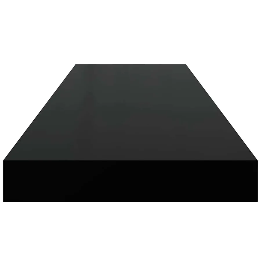Étagère murale flottante 4 pcs Noir brillant 80x23,5x3,8 cm MDF - 8
