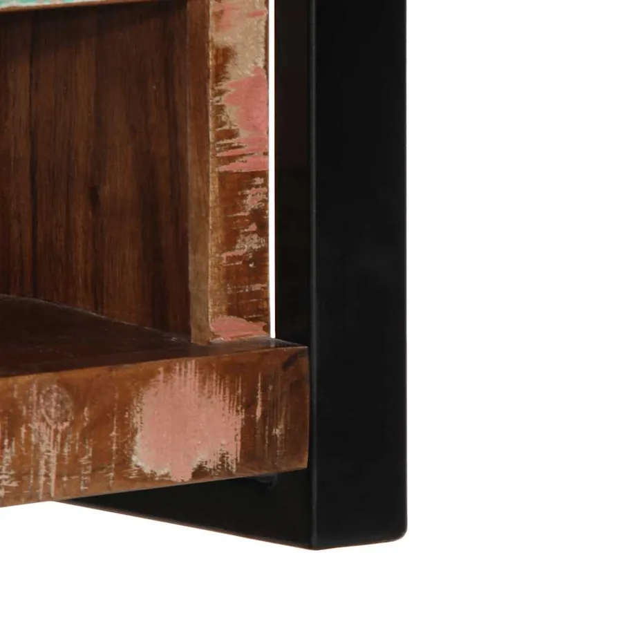 Meuble TV 80x30x35 cm bois massif de récupération - 8