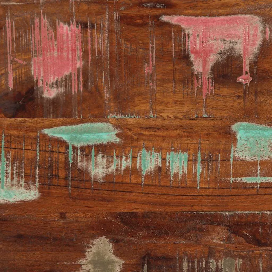 Table de chevet 40x30x80 cm bois massif de récupération - 9