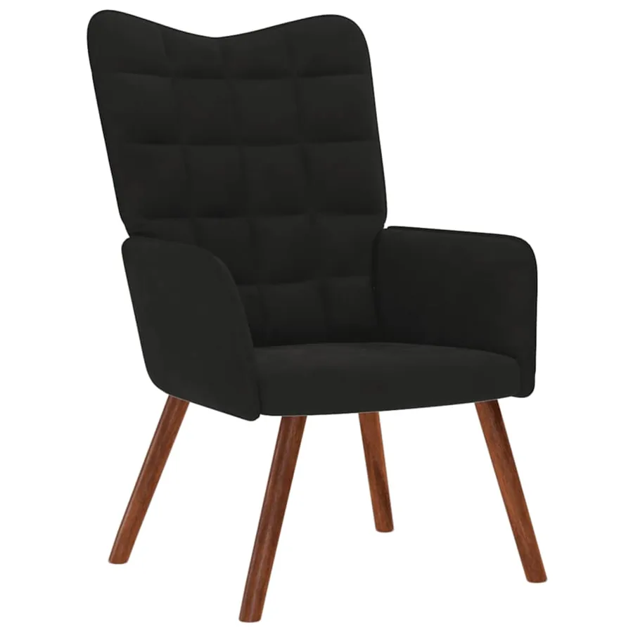 Chaise de relaxation Noir Velours