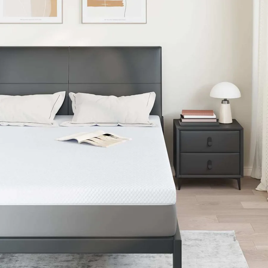 Surmatelas en mousse à mémoire 160 x 200 cm Thick Doux Blanc - 3