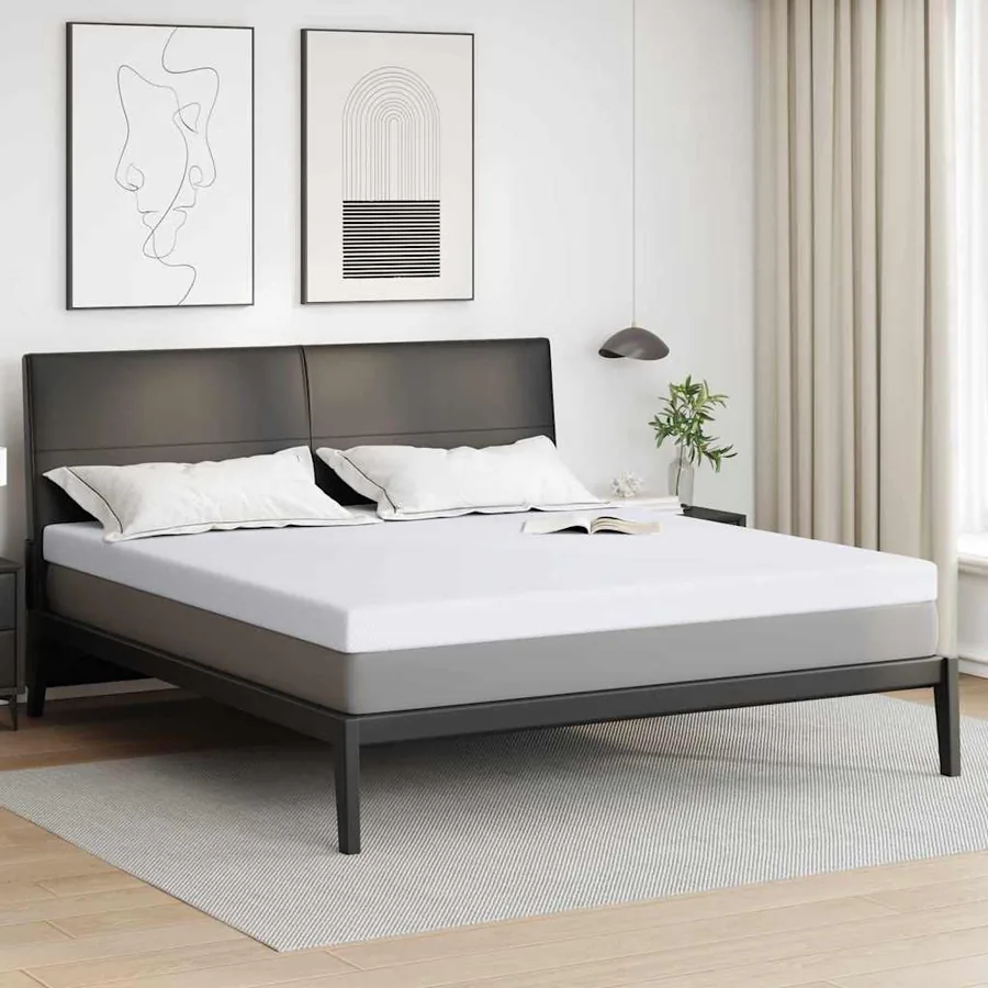 Surmatelas en mousse à mémoire 180 x 200 cm Thick Doux Blanc