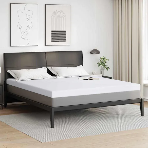 Surmatelas en mousse à mémoire 180 x 200 cm Thick Doux Blanc
