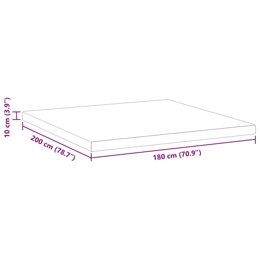 Surmatelas en mousse à mémoire 180 x 200 cm Thick Doux Blanc - 12
