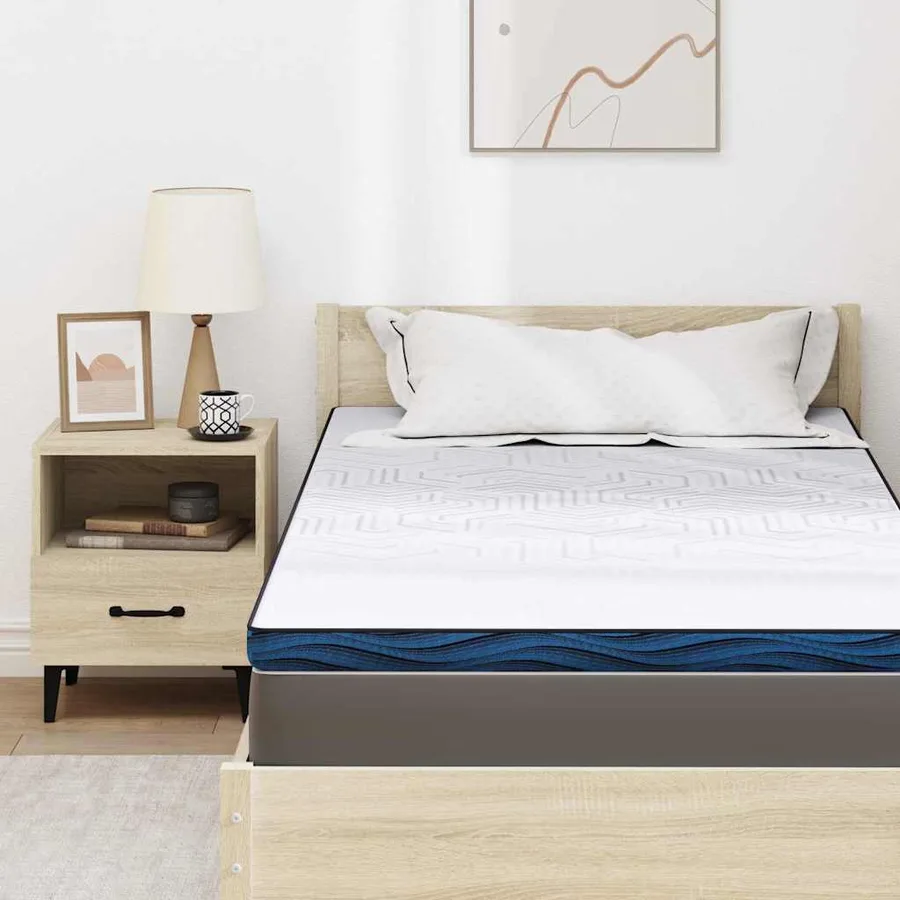 Surmatelas Blanc 120 x 200 cm Tissu jacquard - 7