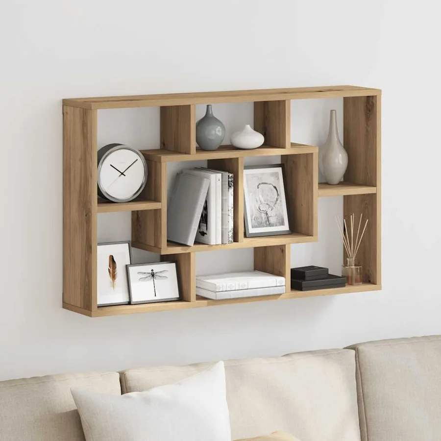 Étagère murale Chêne artisanal 85 x 16 x 52,5 cm Bois d'ingénierie - 3