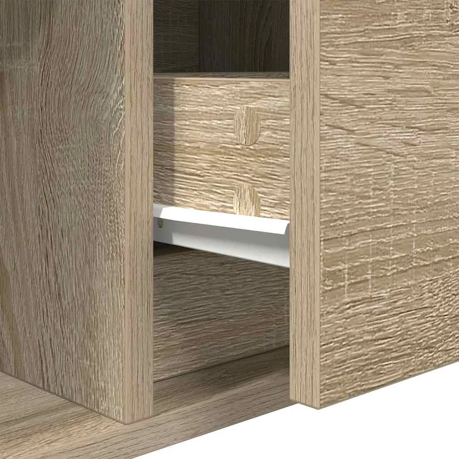 Meubles TV 2 pcs chêne sonoma 100x31x25,5 cm bois d'ingénierie - 13