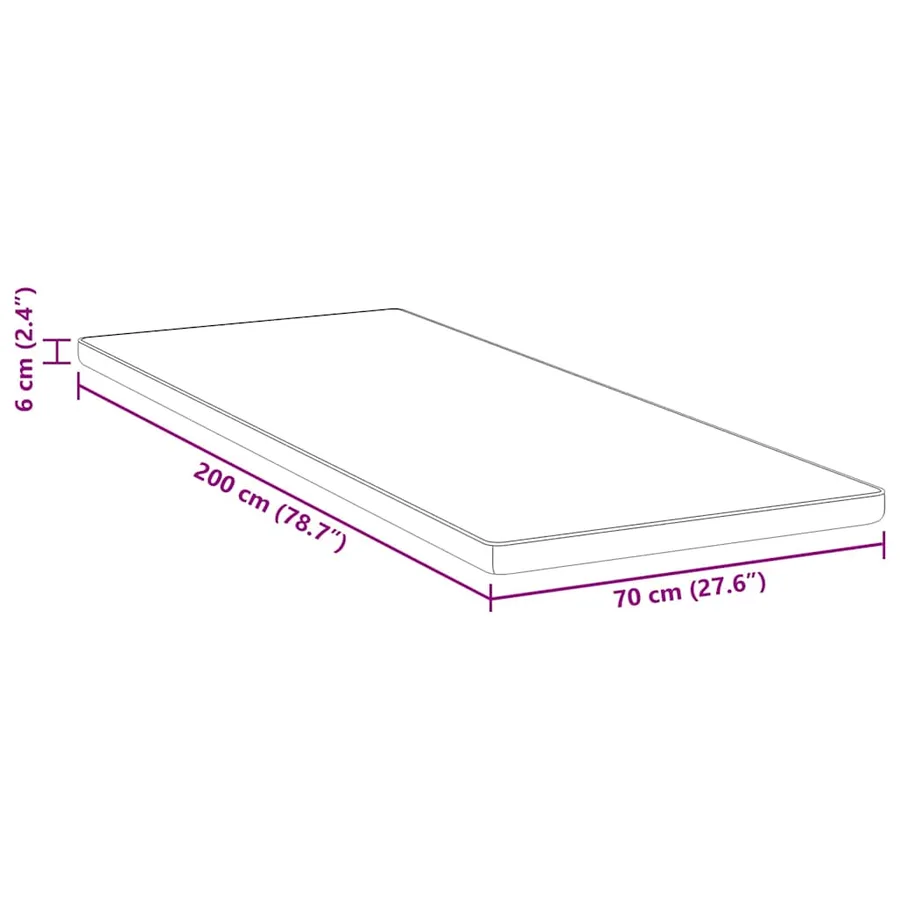 Surmatelas Blanc 70 x 200 cm Tissu jacquard - 11