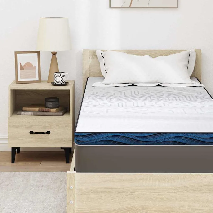 Surmatelas Blanc 70 x 200 cm Tissu jacquard - 7