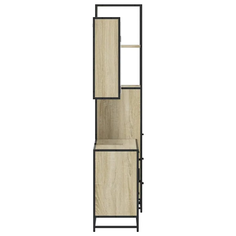 Ensemble de meubles de salle de bain 3 pcs chêne sonoma - 6