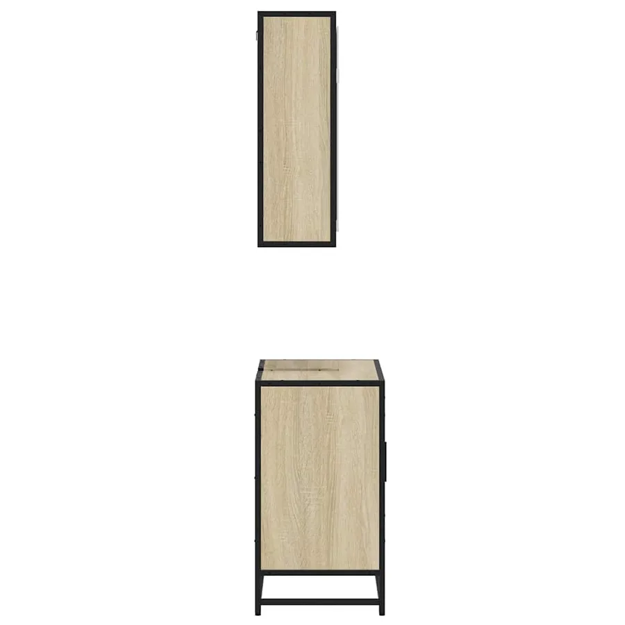 Ensemble de meubles de salle de bain 2 pcs chêne sonoma - 6