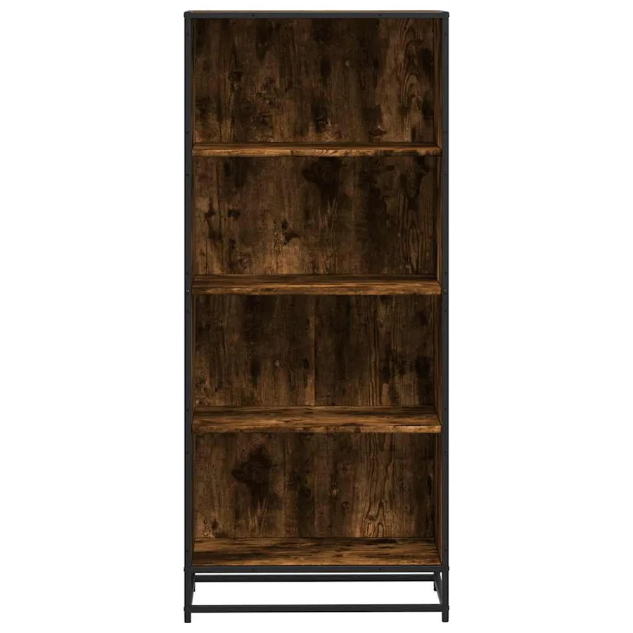 Bibliothèque chêne fumé 60x35x139 cm bois d'ingénierie - 4