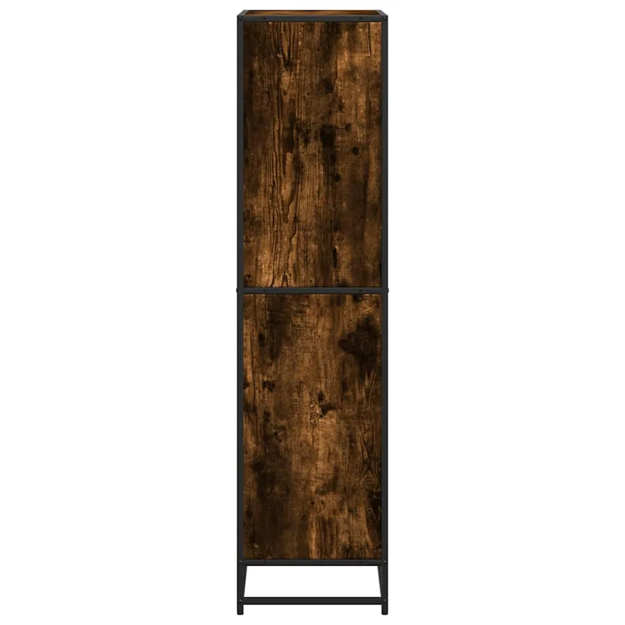 Bibliothèque chêne fumé 60x35x139 cm bois d'ingénierie - 5
