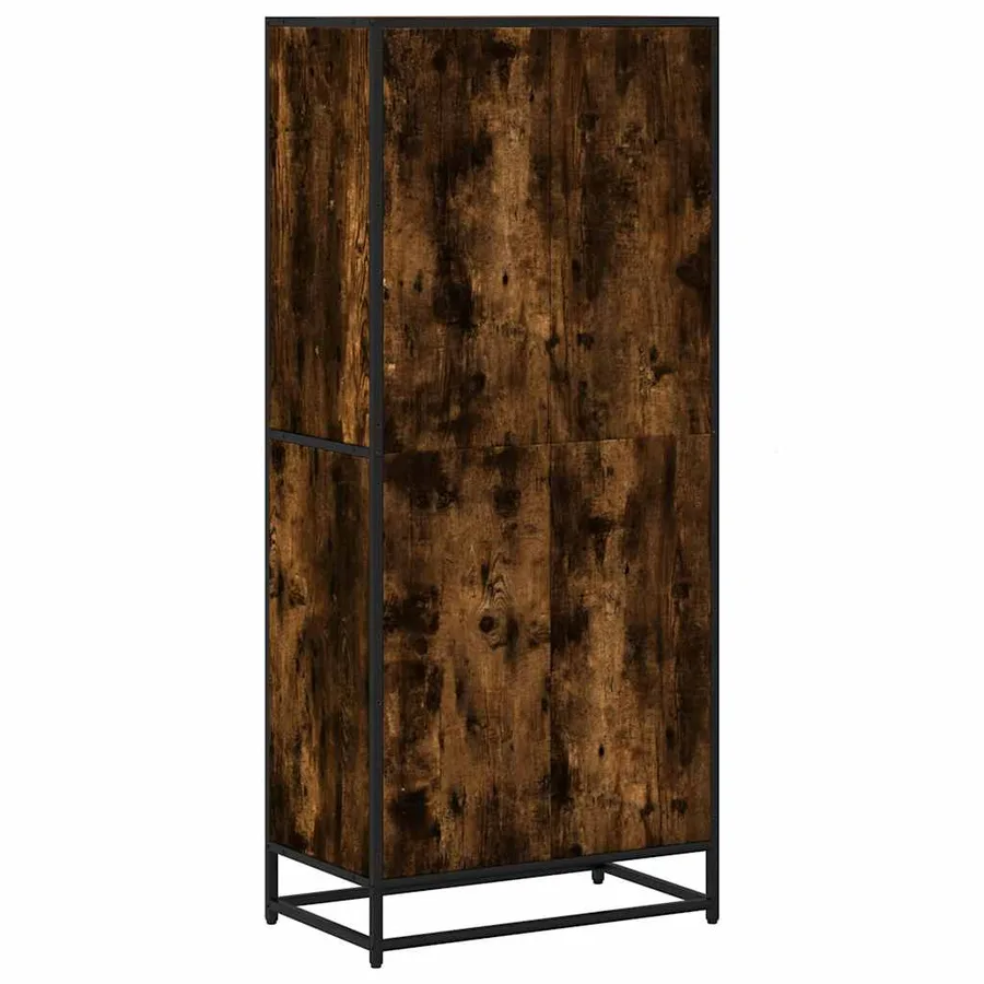 Bibliothèque chêne fumé 60x35x139 cm bois d'ingénierie - 6