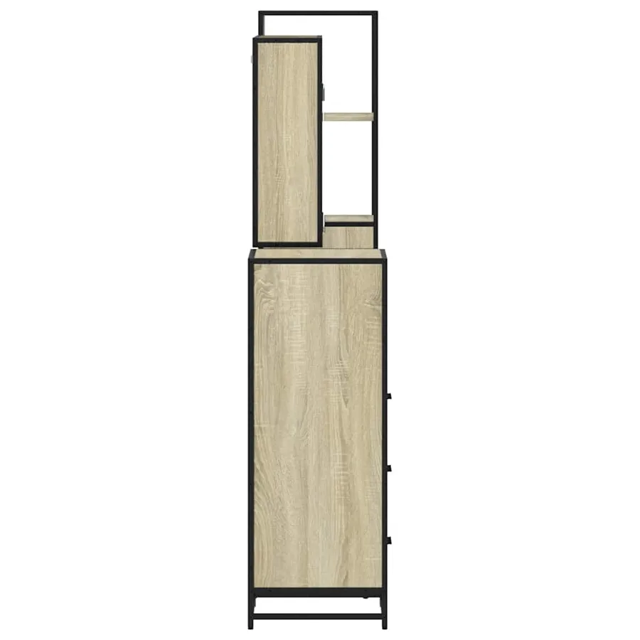Ensemble de meubles de salle de bain 4 pcs chêne sonoma - 7