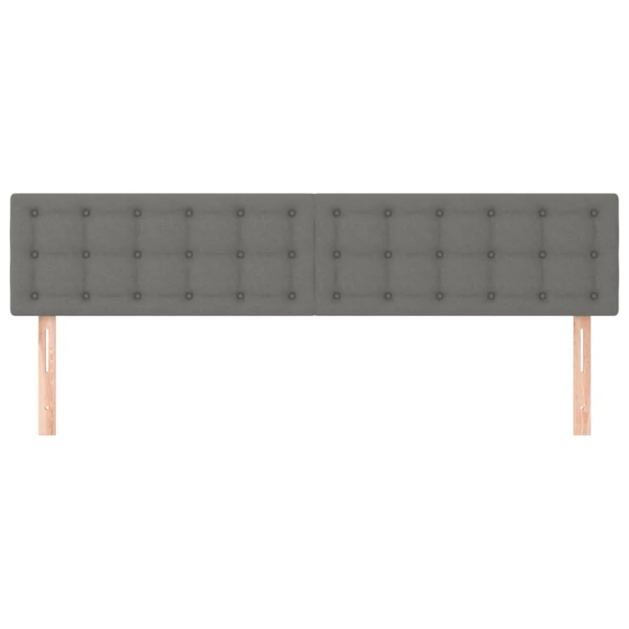Têtes de lit Gris foncé 200x5x78/88 cm Tissu - 3