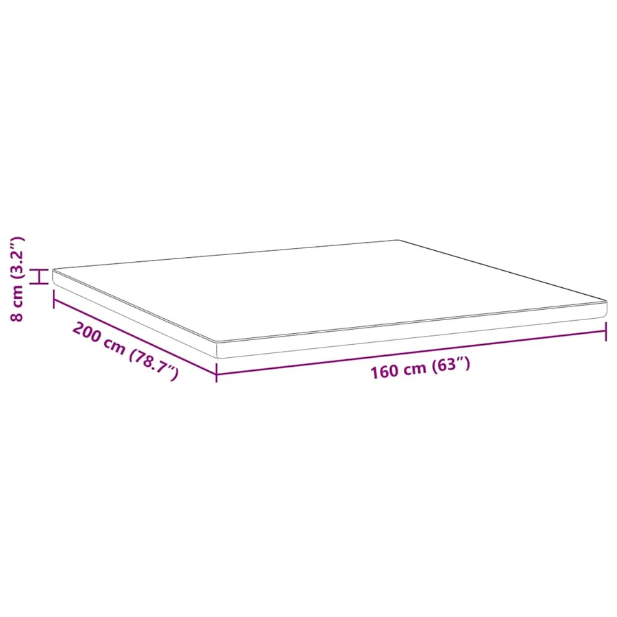 Surmatelas Blanc 160 x 200 cm Tissu jacquard - 12