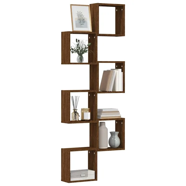 Étagères murales sous forme cube 6 pcs chêne marron 30x15x30cm