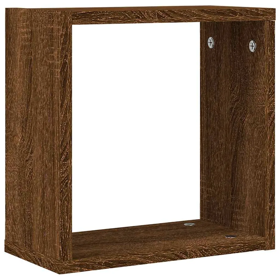 Étagères murales sous forme cube 6 pcs chêne marron 30x15x30cm - 5
