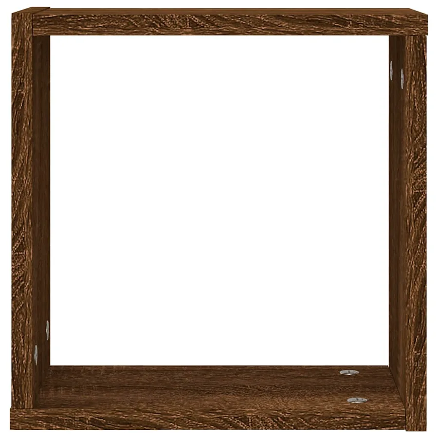 Étagères murales sous forme cube 6 pcs chêne marron 30x15x30cm - 6