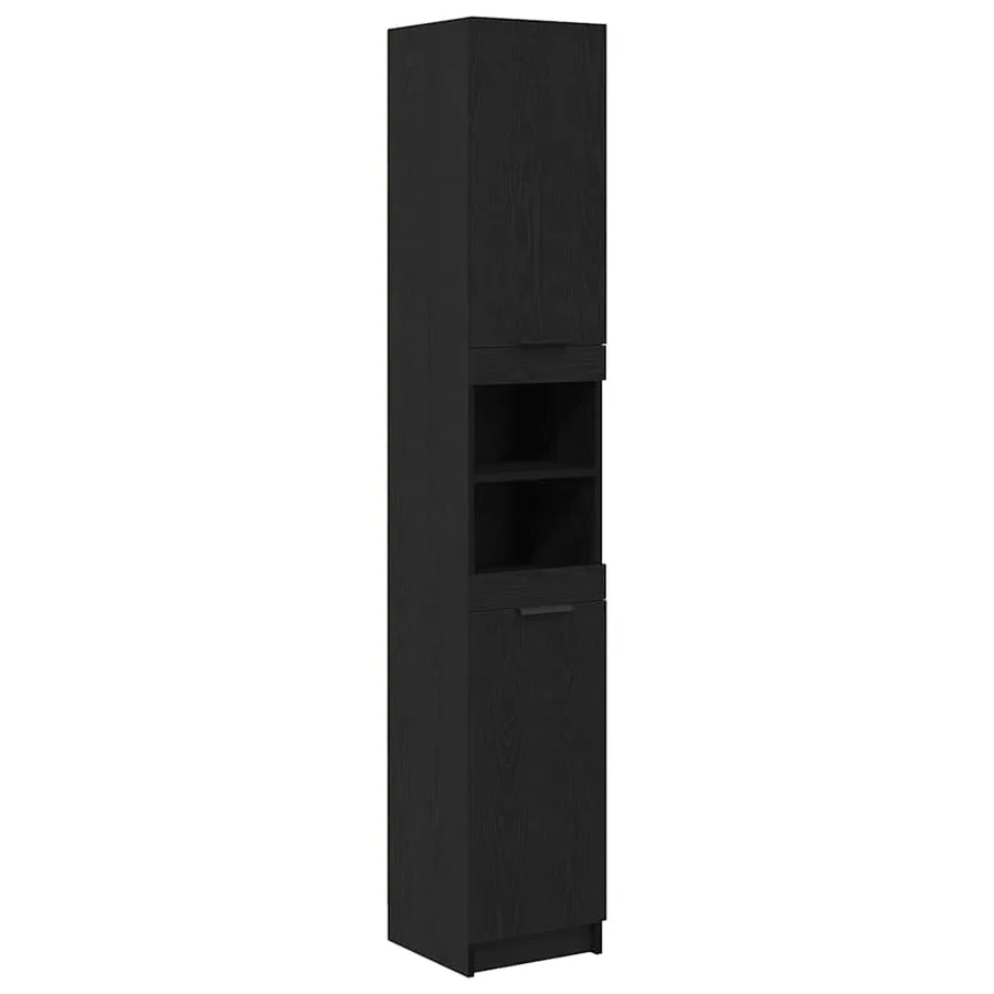 Armoire de salle de bain Chêne noir 32 x 34 x 188,5 cm - 2