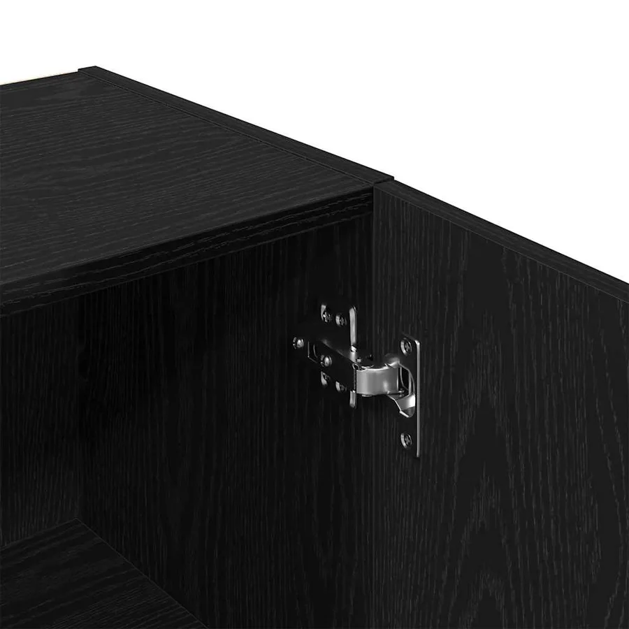 Armoire de salle de bain Chêne noir 32 x 34 x 188,5 cm - 9