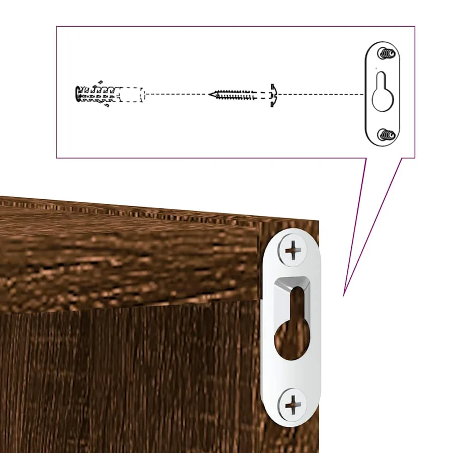 Étagères murales sous forme cube 2 pcs chêne marron 30x15x30cm - 9