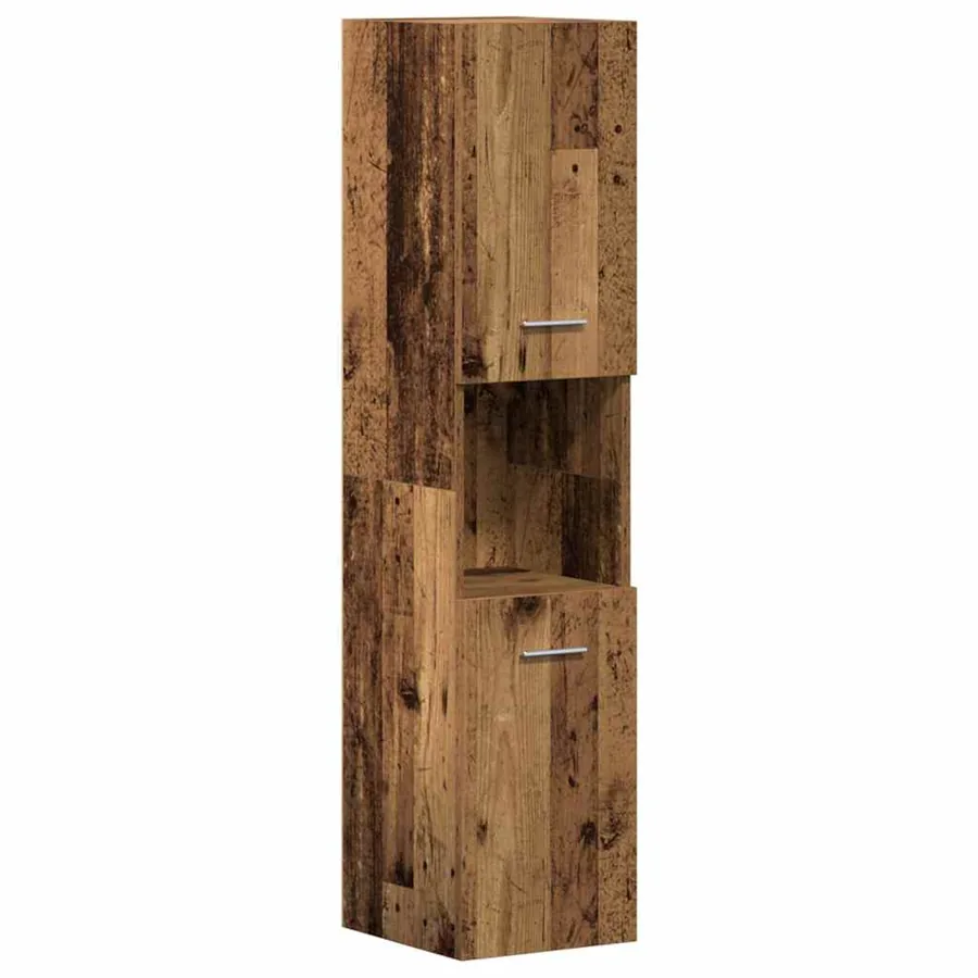 Ensemble de mobilier de salle de bain avec étagère 4 pcs Marron - 5