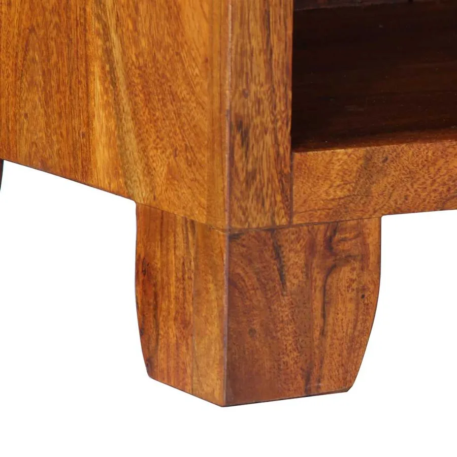 Table de chevet 40x35x45 cm bois d'acacia massif - 7
