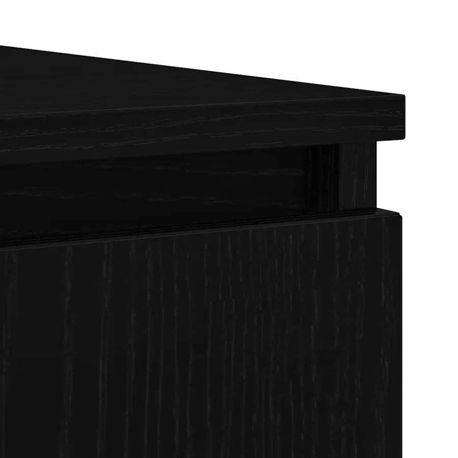 Buffet avec tiroirs chêne noir 100,5x35x76 cm bois d'ingénierie - 10
