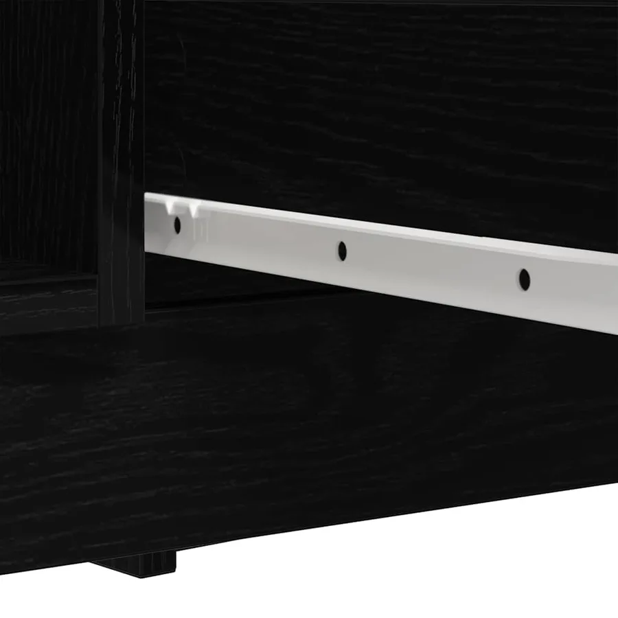 Buffet avec tiroirs chêne noir 100,5x35x76 cm bois d'ingénierie - 11
