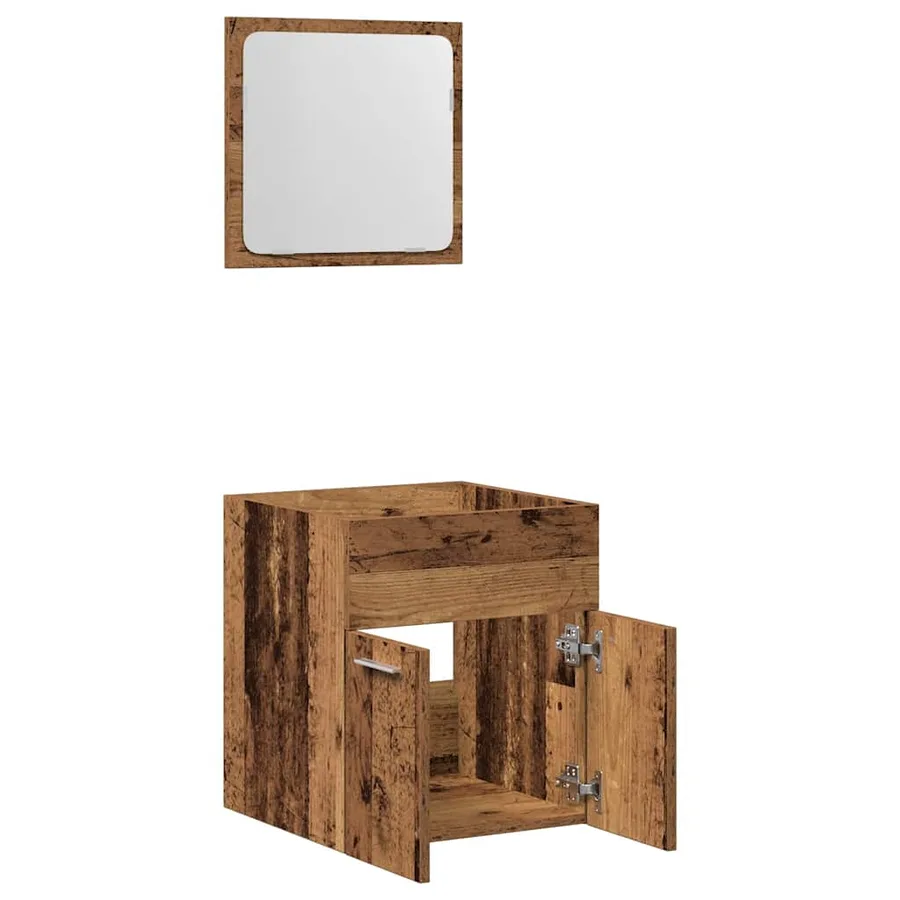 Ensemble de meubles salle de bain 2 pcs bois d'ingénierie - 5