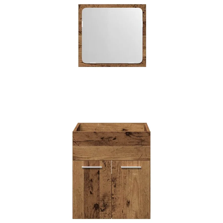 Ensemble de meubles salle de bain 2 pcs bois d'ingénierie - 6