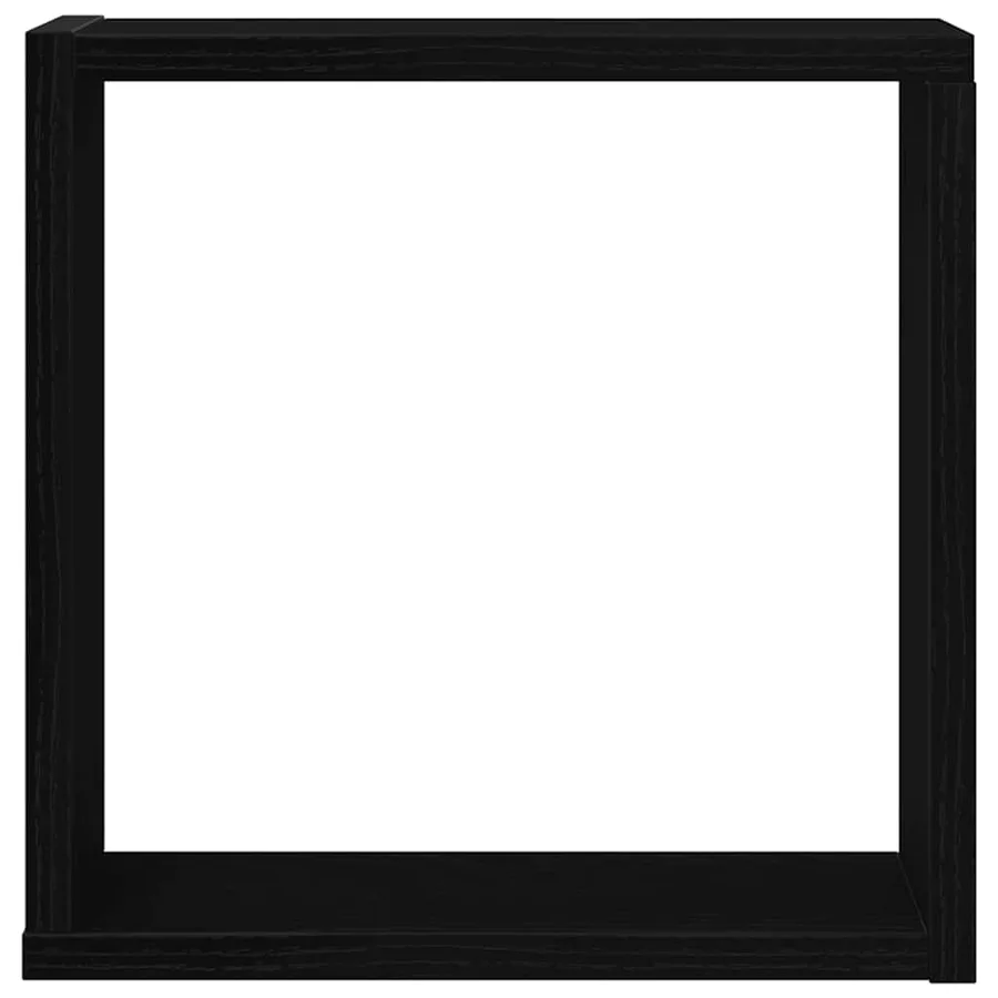 Étagères murales cubiques lot de 2 chêne noir 30 x 15 x 30 cm bois composite - 6