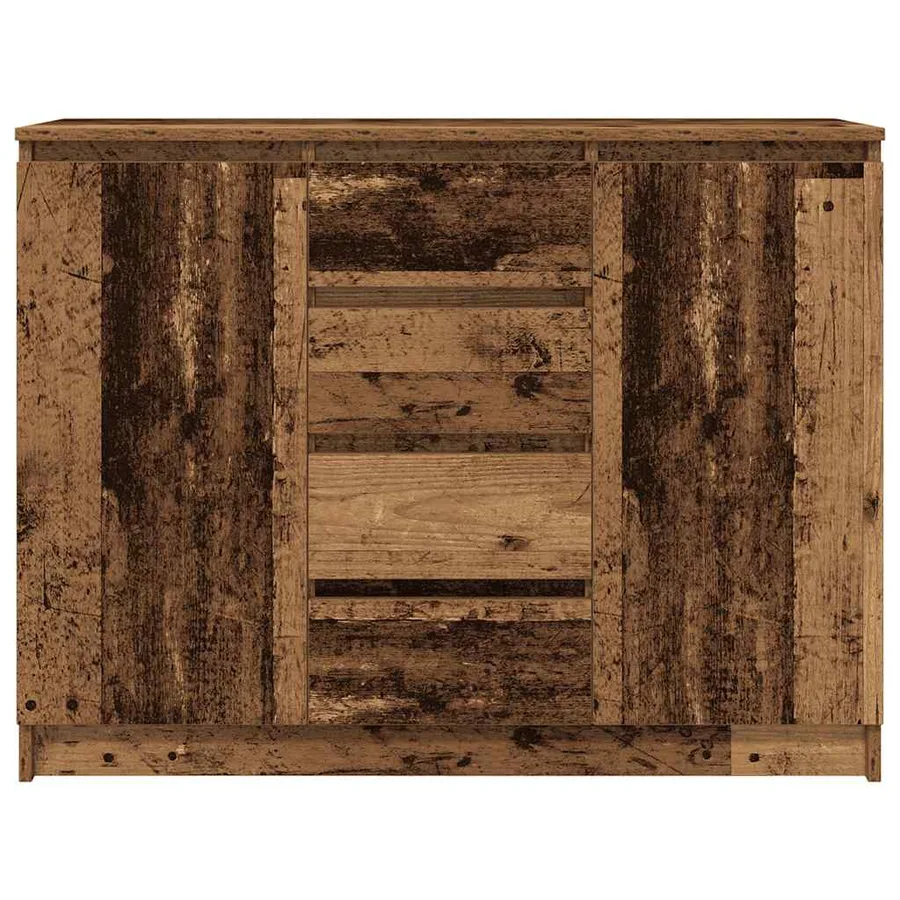 Buffet avec tiroirs vieux bois 100,5x35x76 cm bois d'ingénierie - 6