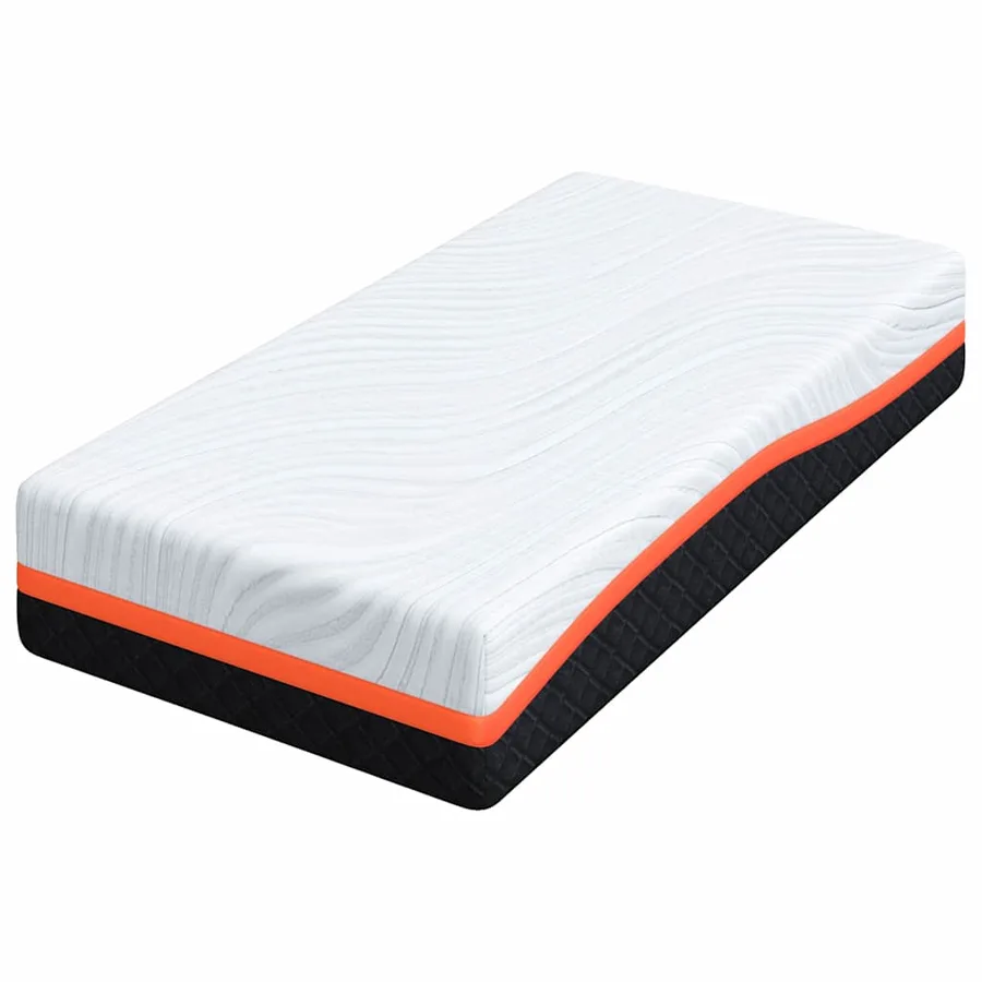 Matelas Blanc et Gris 80 x 160 cm Tissu jacquard - 4