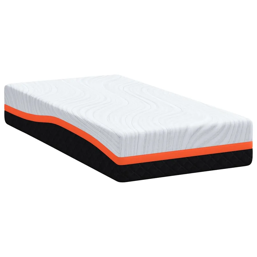 Matelas Blanc et Gris 80 x 160 cm Tissu jacquard - 5