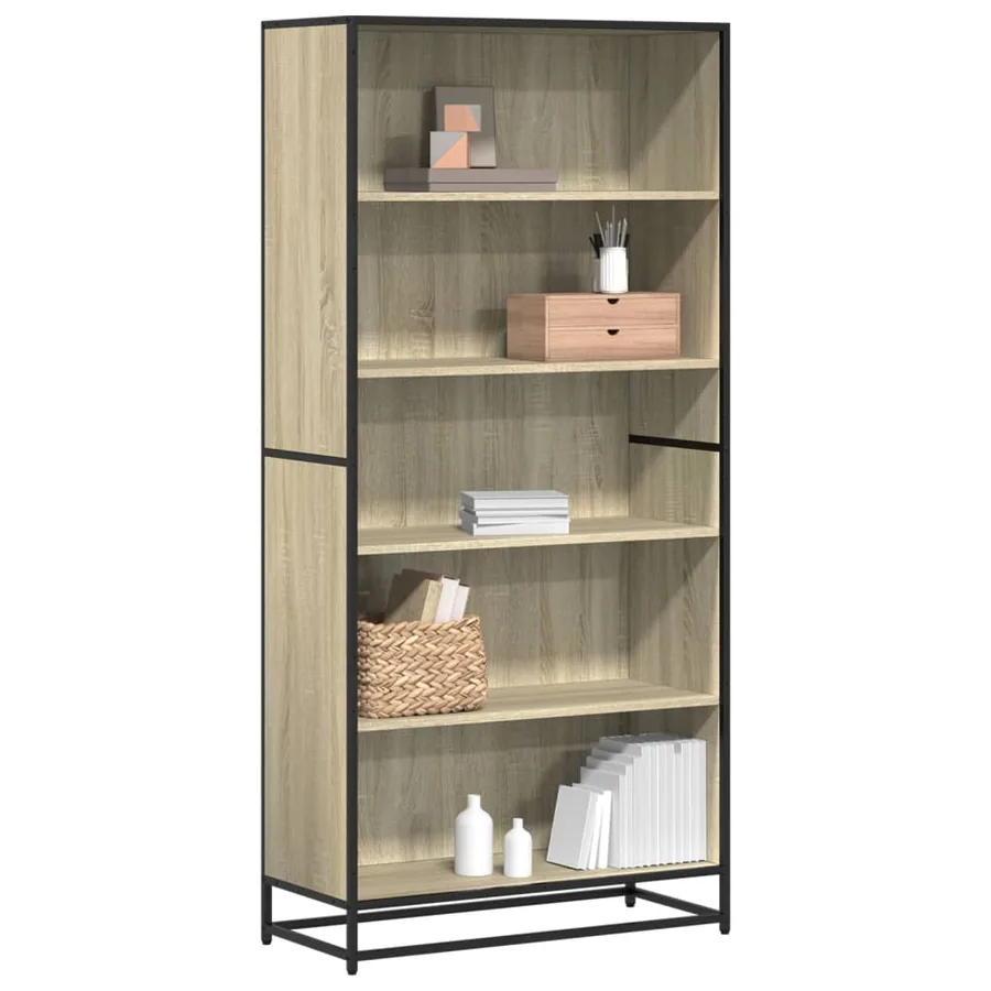 Bibliothèque chêne sonoma 80,5x35x170,5 cm bois d'ingénierie