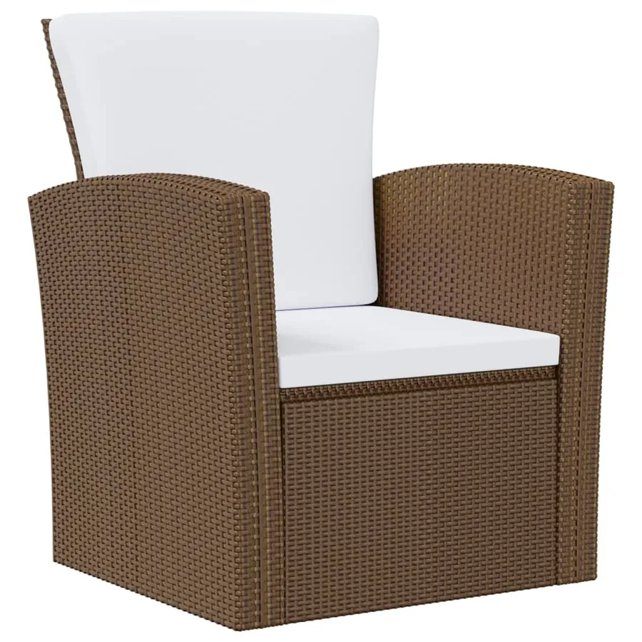 Salon de jardin 16 pcs avec coussins Résine tressée Marron - 3