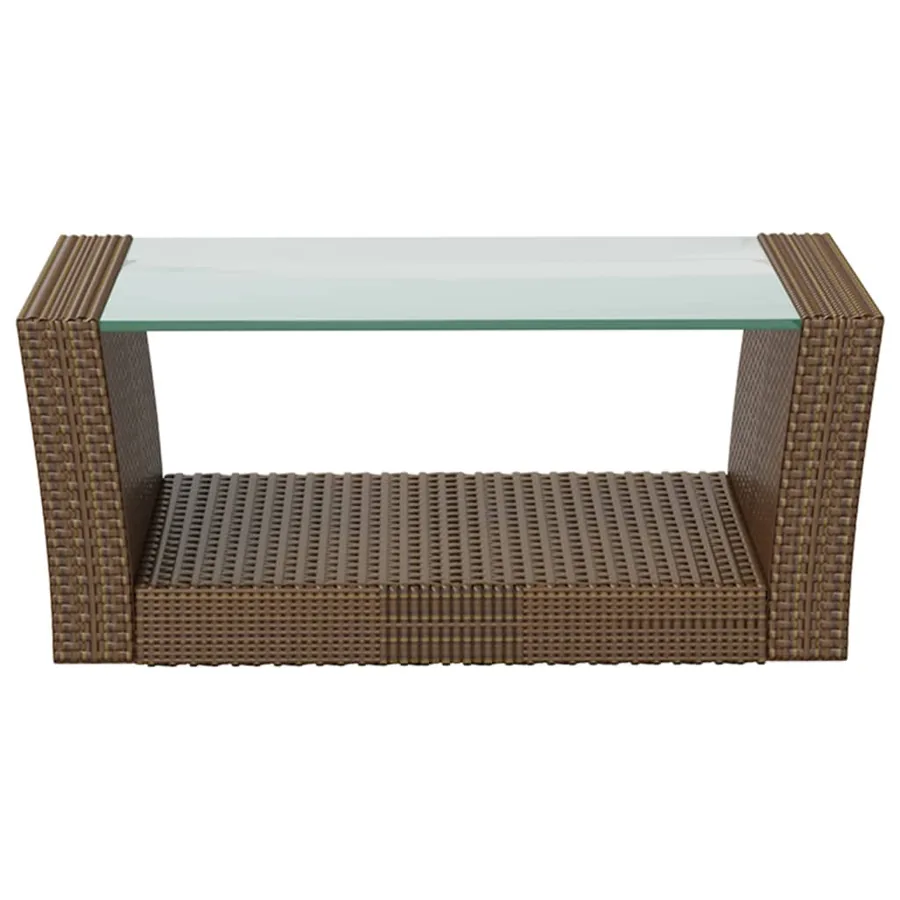 Salon de jardin 16 pcs avec coussins Résine tressée Marron - 8
