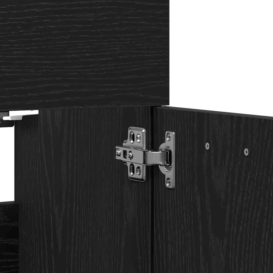 Ensemble de meubles salle de bain 2 pcs chêne noir - 9