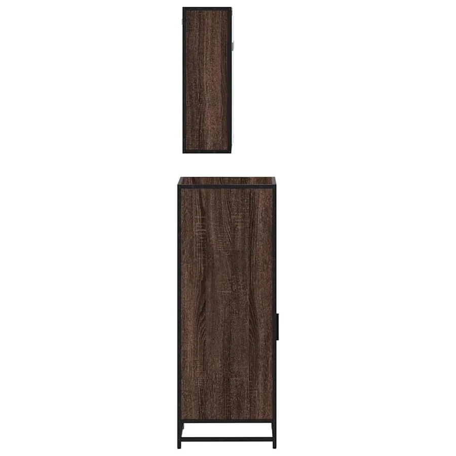 Ensemble de meubles de salle de bain 3 pcs Chêne marron - 7