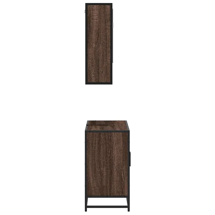Ensemble de meubles de salle de bain 2 pcs Chêne marron - 6