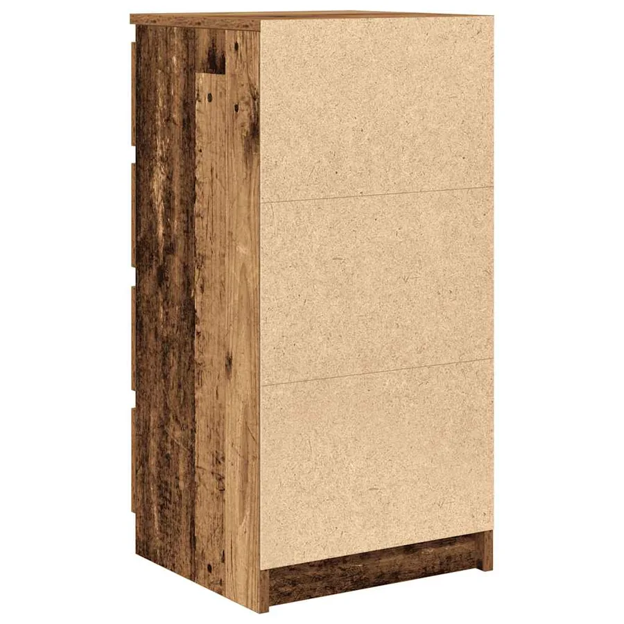Buffet avec tiroirs vieux bois 37,5x35x99 cm bois d'ingénierie - 8