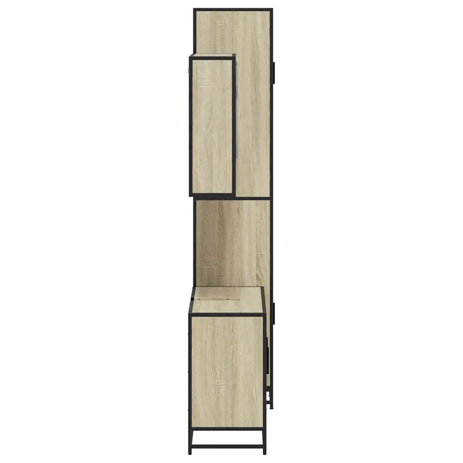 Ensemble de meubles de salle de bain 3 pcs chêne sonoma - 6