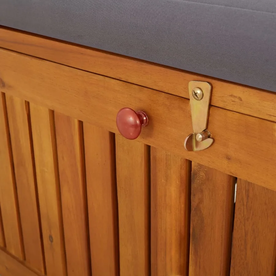 Banc de rangement avec coussin 148 cm Bois d'acacia solide - 7